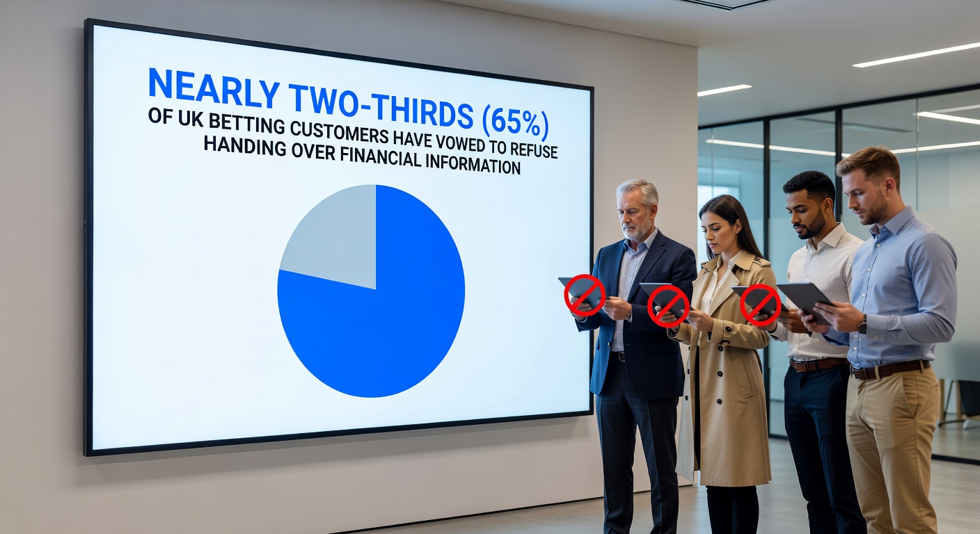 UK horse racing track with bettors and industry professionals gathered, symbolizing the sector's united front against gambling reforms