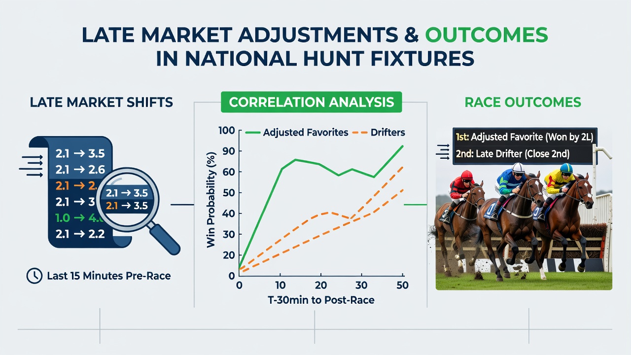 Close-up of tote board displaying changing odds during a National Hunt meeting