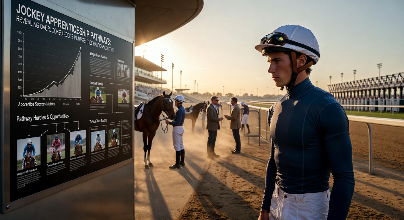 Jockey apprentices preparing for handicap races on the training gallops