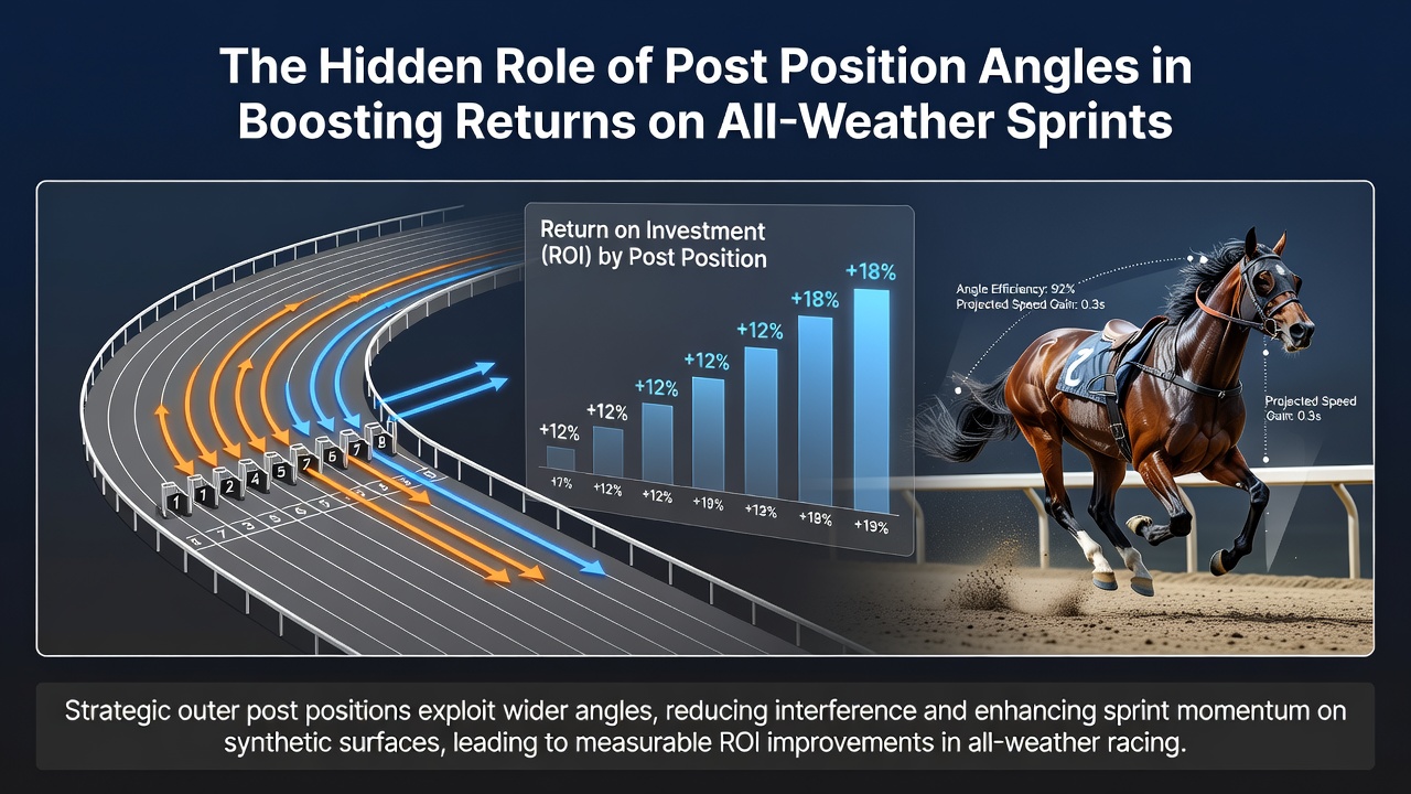 Chart displaying strike rates and returns by post position in all-weather sprints over multiple seasons